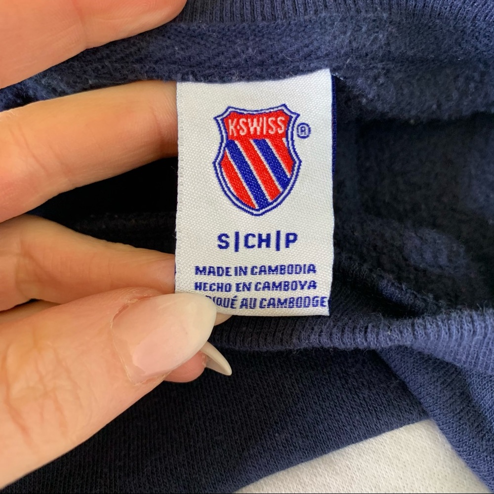 K Swiss Pullover Colorblock Sweater SMALL 2962 - Picture 6 of 6